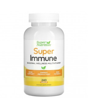 Super Nutrition, Super Immune, мультивитаминный комплекс с глутатионом для укрепления иммунитета, 240 таблеток Super Nutrition, Super Immune, мультивитаминный комплекс с глутатионом для укрепления иммунитета, 240 таблеток